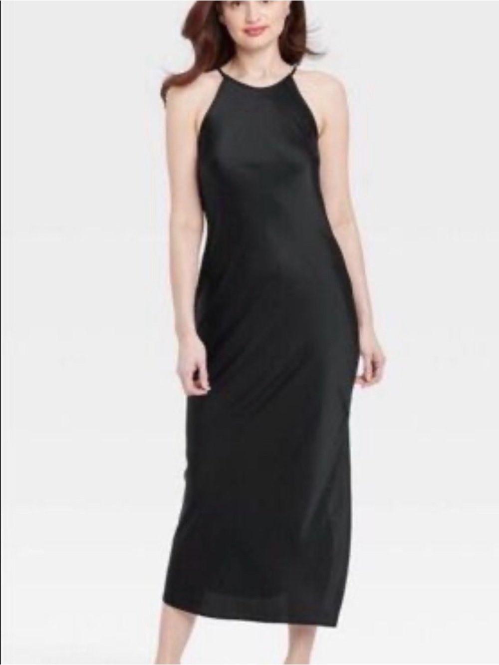 a new day Black Halter Maxi Dress